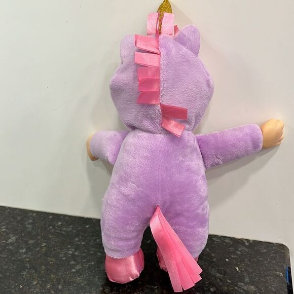Cabbage Patch Kids CPK Cuties Purple and Blue Unicorn Baby Doll 9” Stuff… - Picture 3 of 4